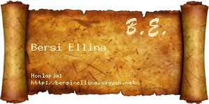 Bersi Ellina névjegykártya